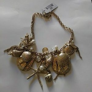 Gold charm necklace