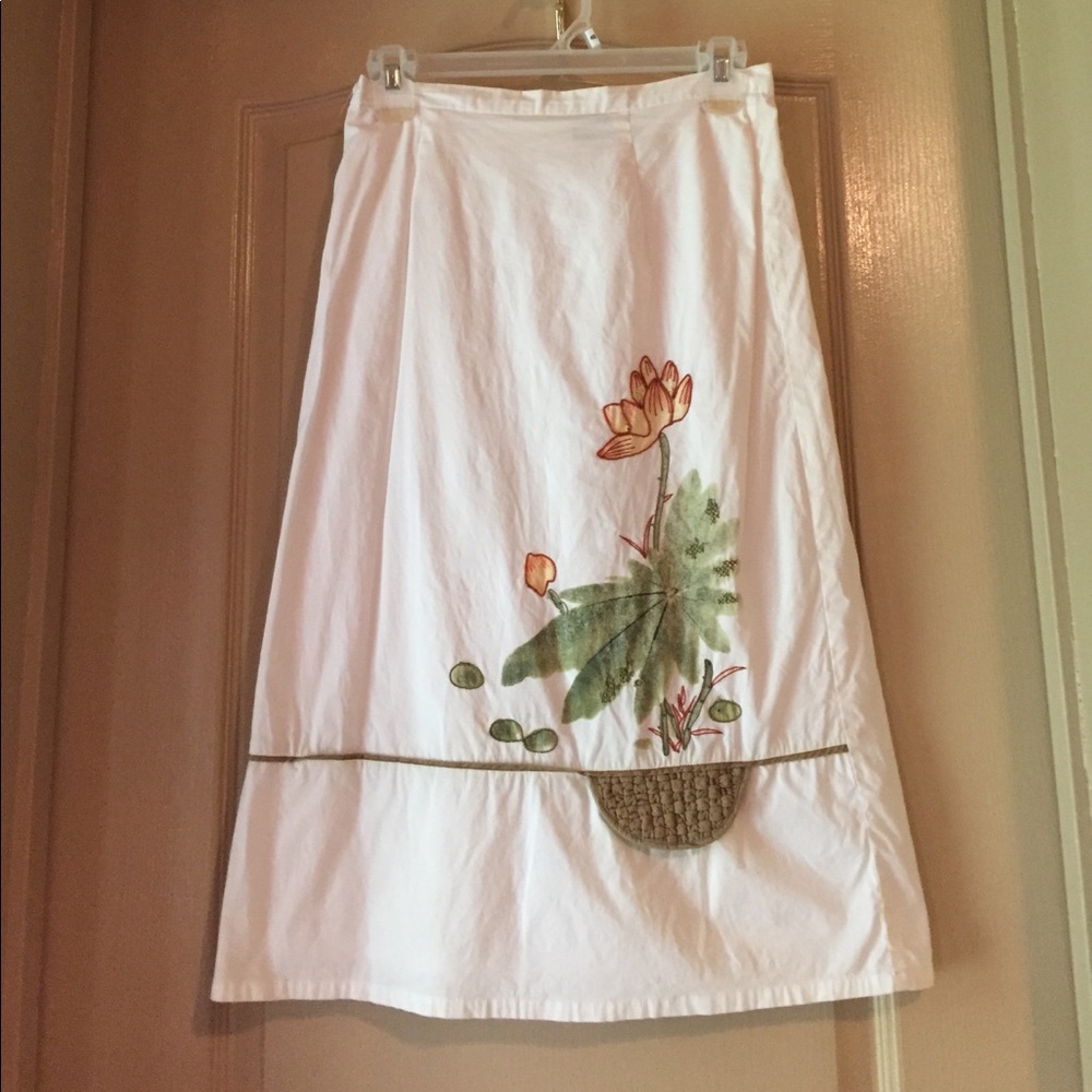 A.Joy white Side Zip Skirt