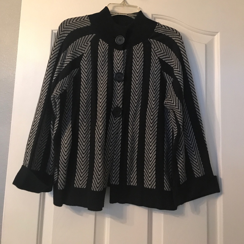 Classy black and white sweater