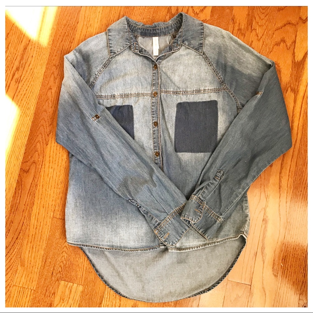 Denim Chambray Top