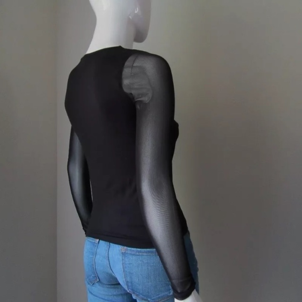 💕SOLD💕FREE PEOPLE INTIMATELY BLACK VANTAGE MESH - Picture 5 of 8