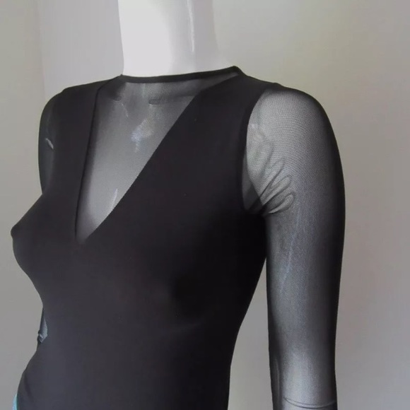 💕SOLD💕FREE PEOPLE INTIMATELY BLACK VANTAGE MESH - Picture 6 of 8