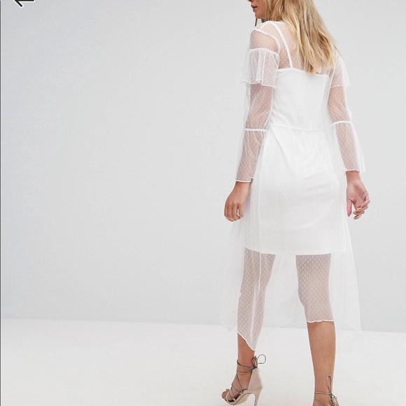 River island mesh ruffle midi dress - Picture 3 of 6