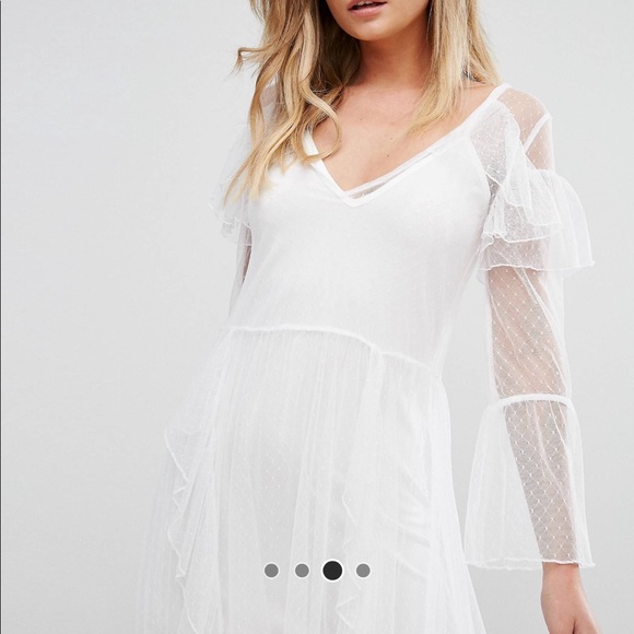 River island mesh ruffle midi dress - Picture 4 of 6