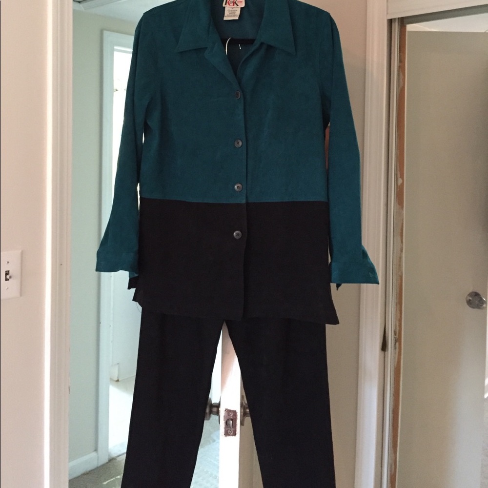 Two Piece Velour Feel Suit