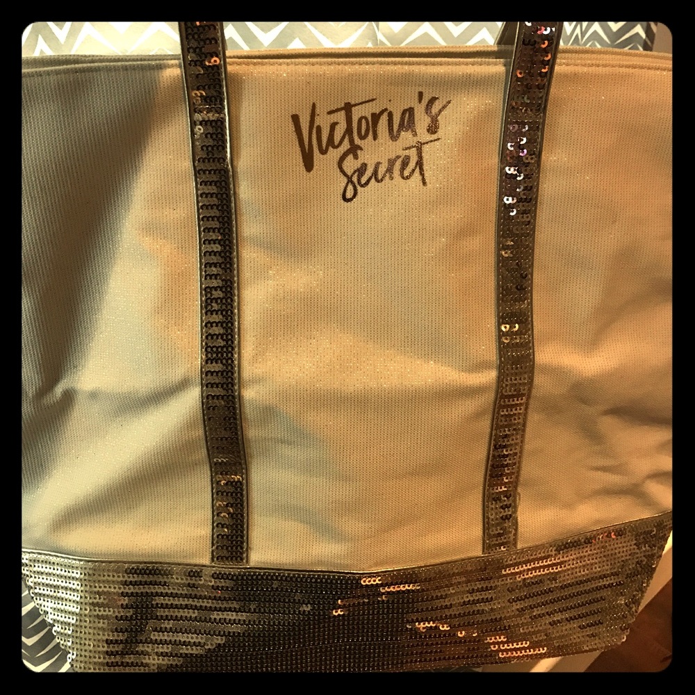 Glittery Victoria Secret Tote Bag