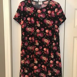 Black Floral Print Dress
