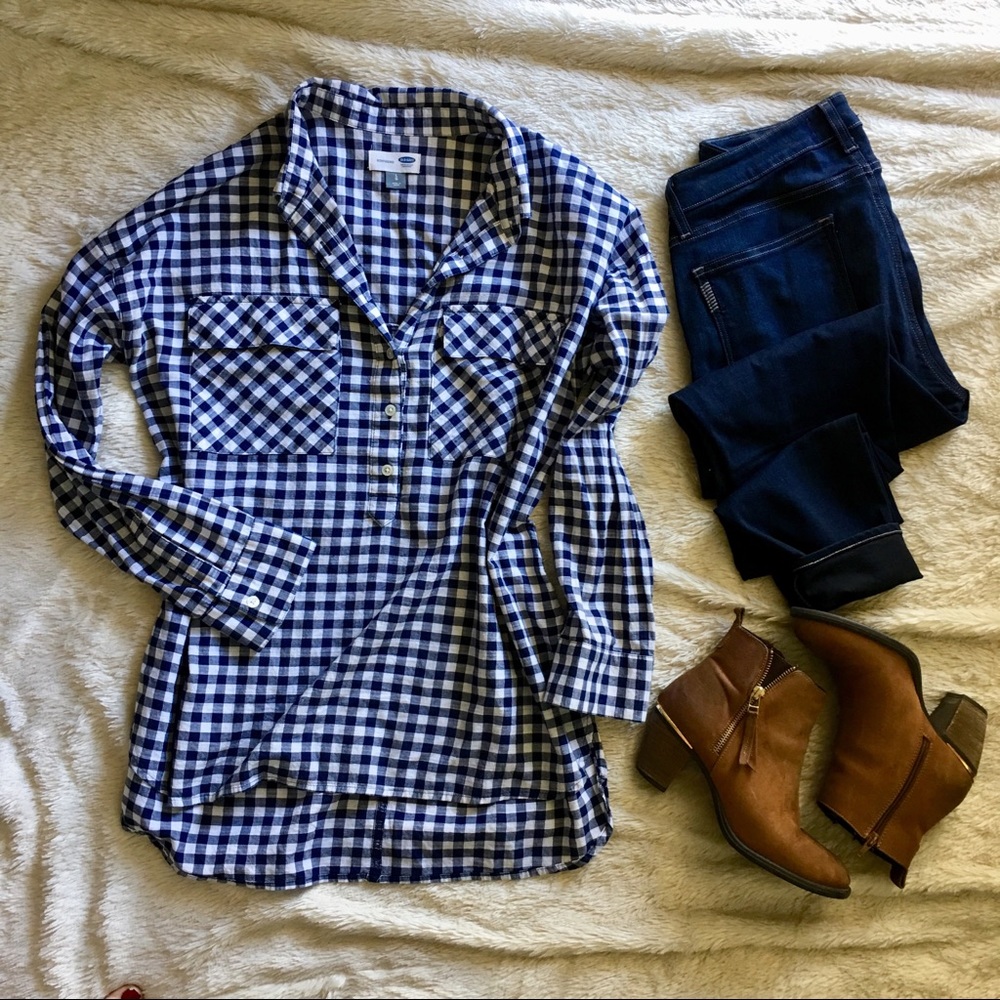 Old Navy L Boyfriend Gingham