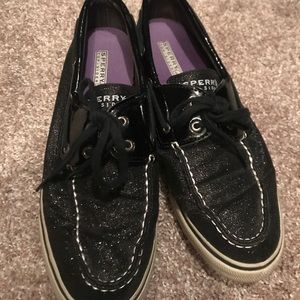 Black sparkle Sperry