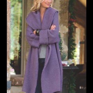 Mohair Long Over-Sized Sweater with Hoodie