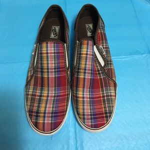 Plaid Vans . Size 8.5