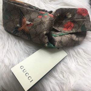 Tian Gucci Brown Red Headband