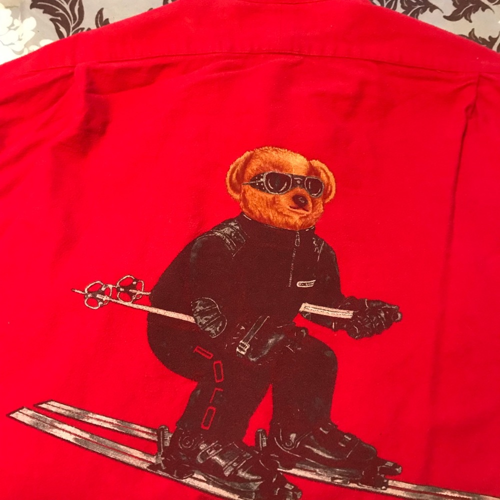 Vintage Ralph Lauren mens button down with Teddy!