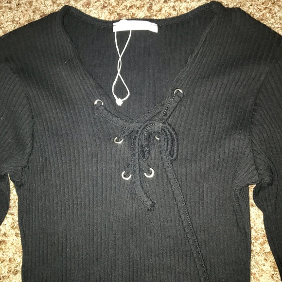 NWOT Zara lace up long sleeved dress - Picture 3 of 3