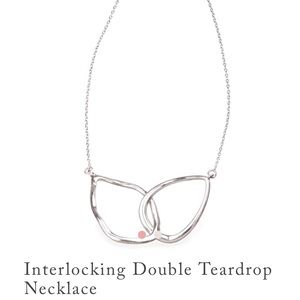 Interlocking Double Teardrop Necklace
