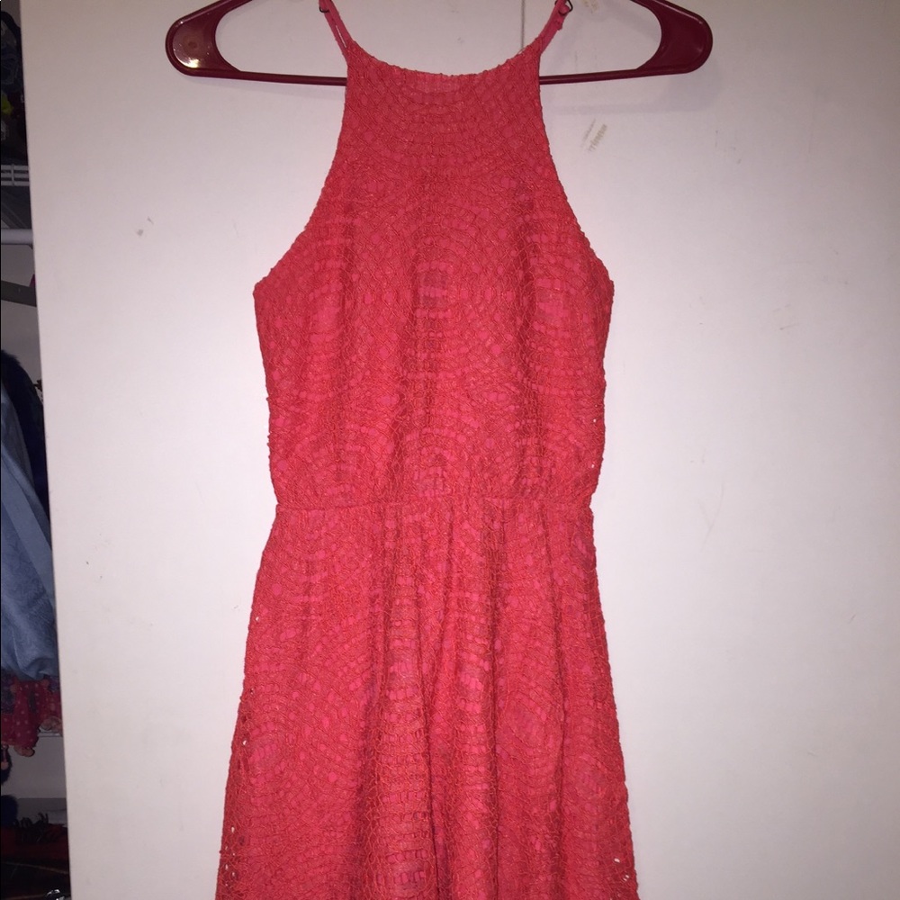 Pink haulter dress
