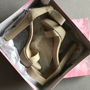 Nude platform heels