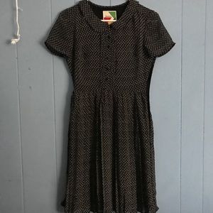 Peter Pan collared ruffle dress