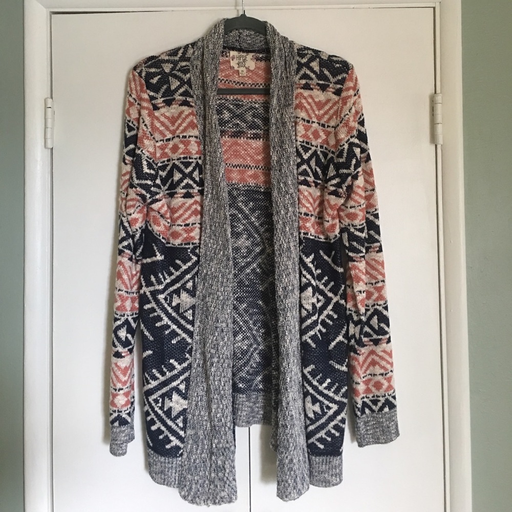Hippie Rose XL Aztec Open Front Sweater