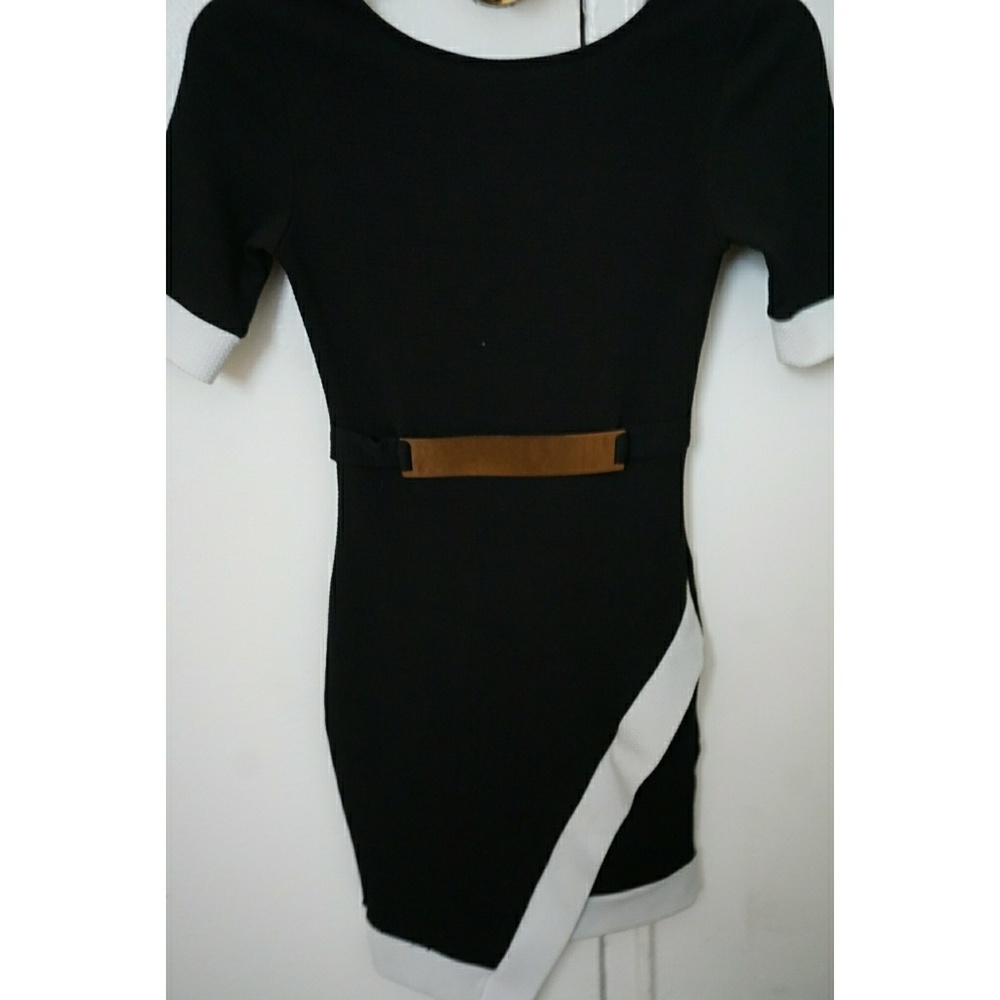 black and white dress