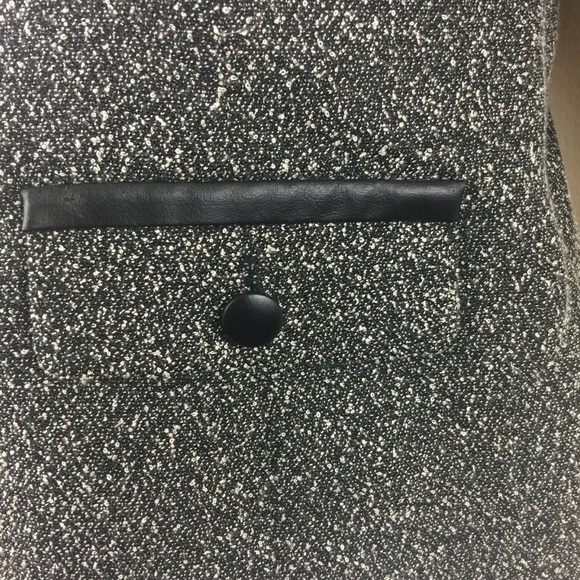 Talbots Petites Tweed Faux Leather Trim Top Pocket - Picture 4 of 8