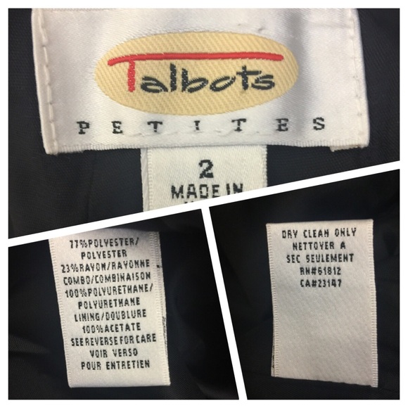 Talbots Petites Tweed Faux Leather Trim Top Pocket - Picture 8 of 8