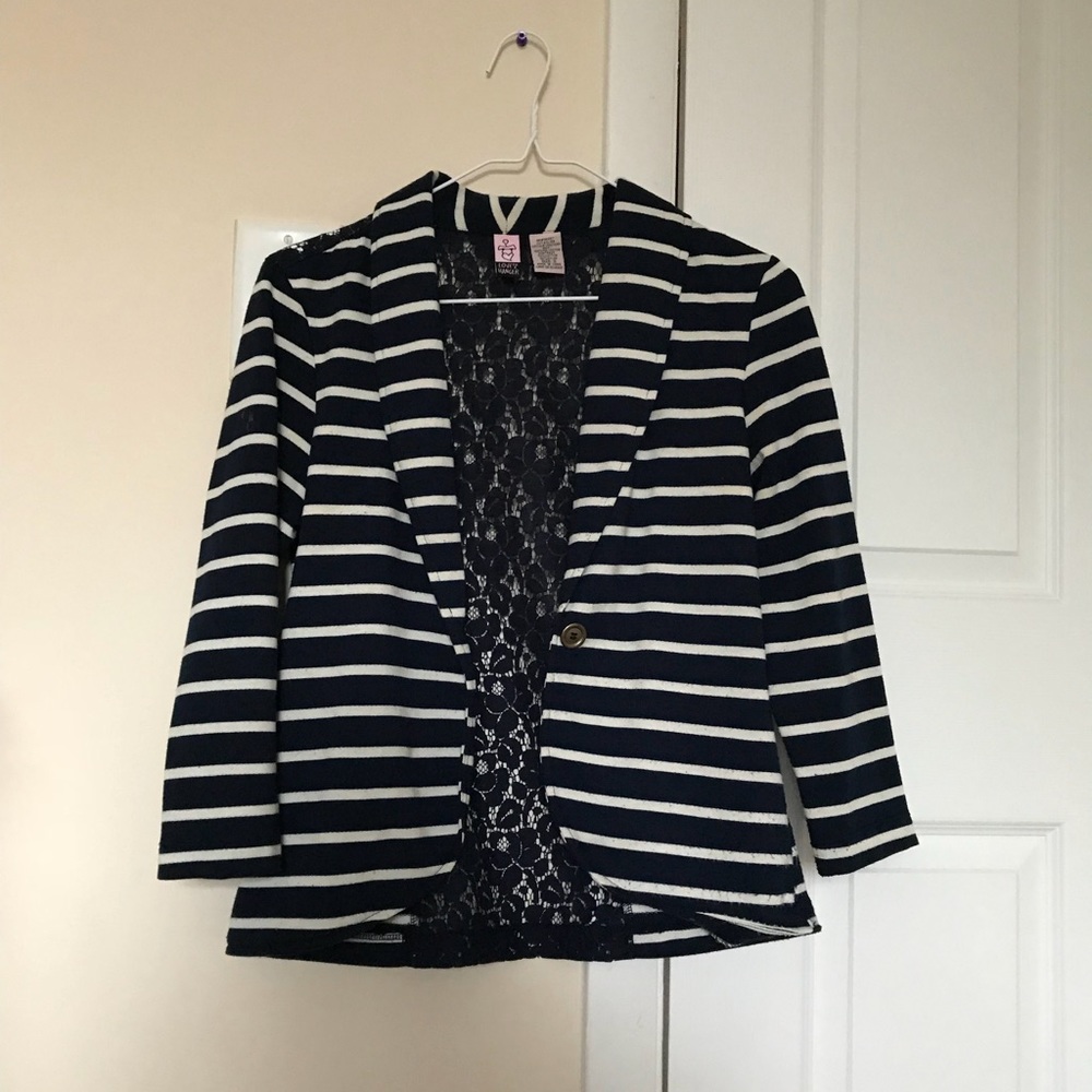 Navy Striped Blazer