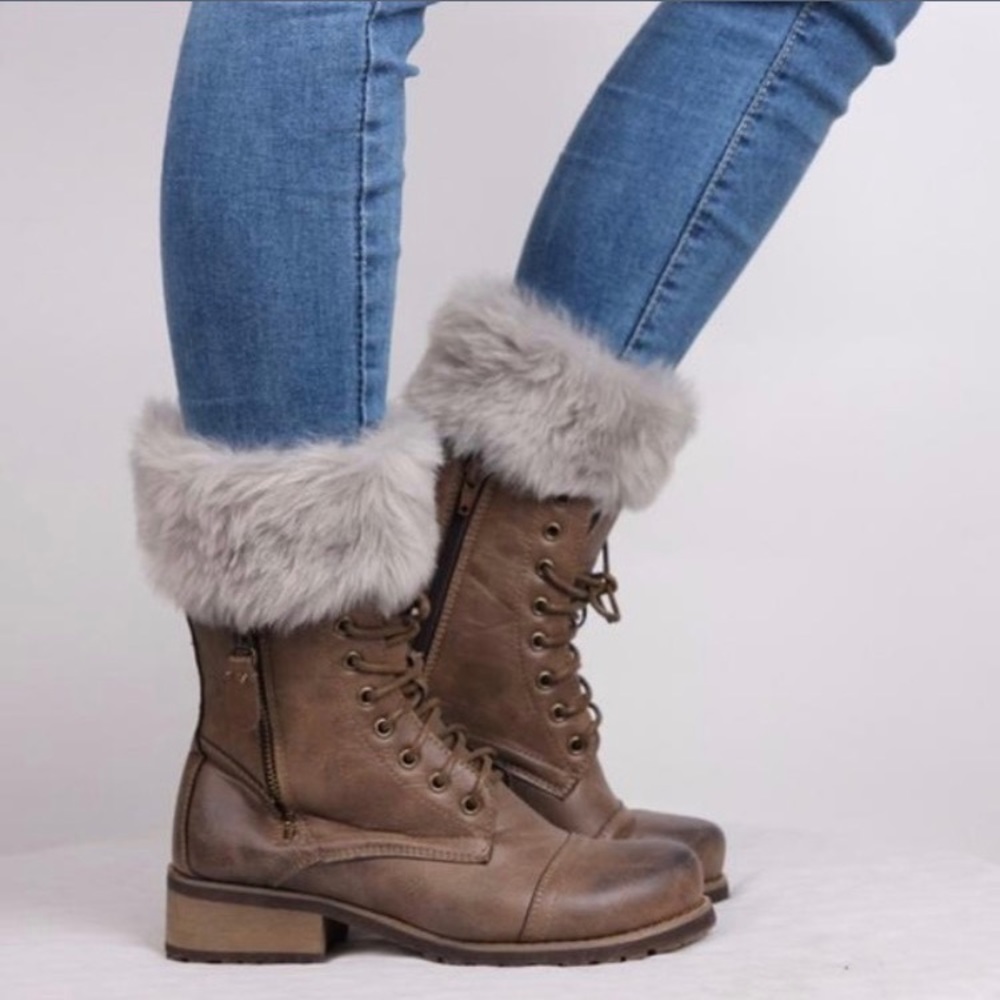 🔴50% OFF 2HRS ONLY BLACK FAUX FUR, BOOT CUFFS - Picture 5 of 6