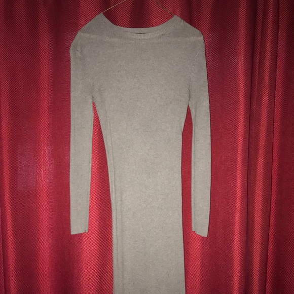 Long Knitted Midi Grey Dress - Picture 1 of 3
