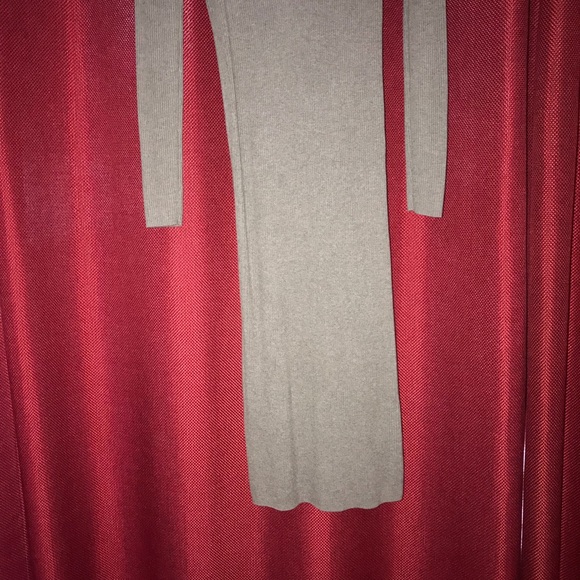 Long Knitted Midi Grey Dress - Picture 3 of 3