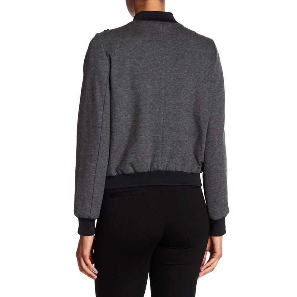 💎 Kobi Halpbern Gray Bomber Cleo Jacket - Picture 4 of 8