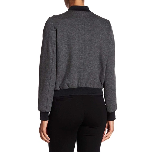 💎 Kobi Halpbern Gray Bomber Cleo Jacket - Picture 4 of 8