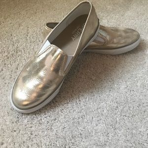 Brand new gold Sperry’s!