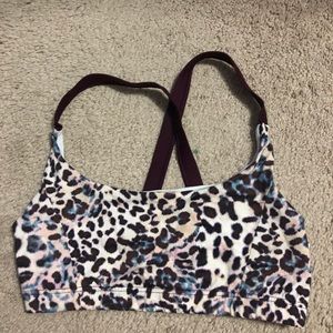 Varley leopard sports bra