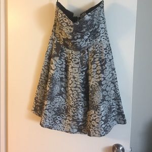 Strapless silver dress