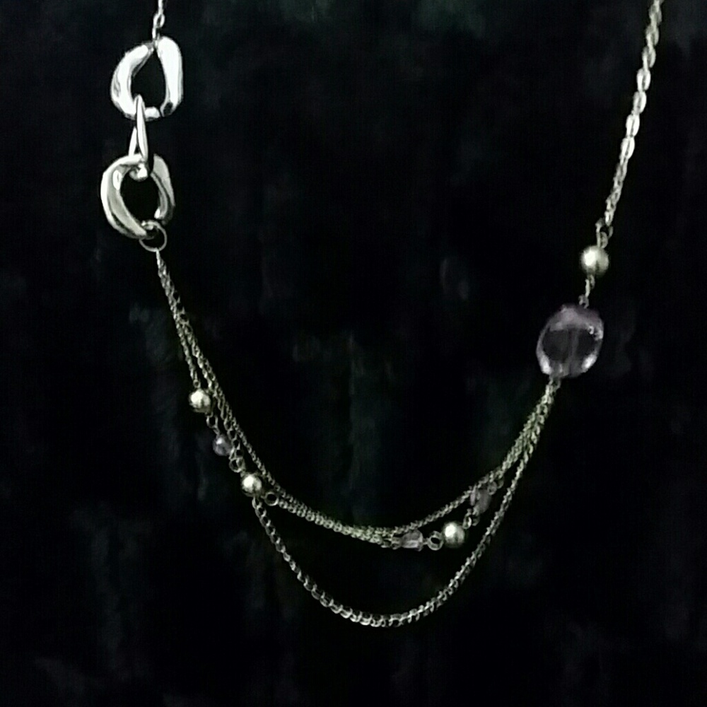 *GONE* Paparazzi Lilac Sweater Necklace w Earrings - Picture 2 of 3