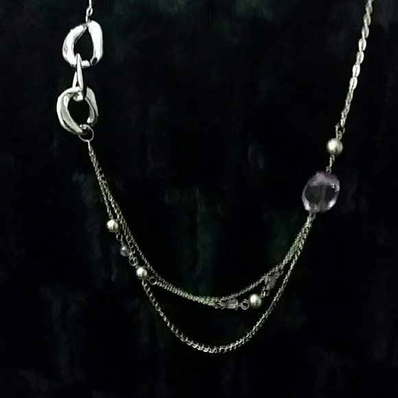 *GONE* Paparazzi Lilac Sweater Necklace w Earrings - Picture 2 of 3