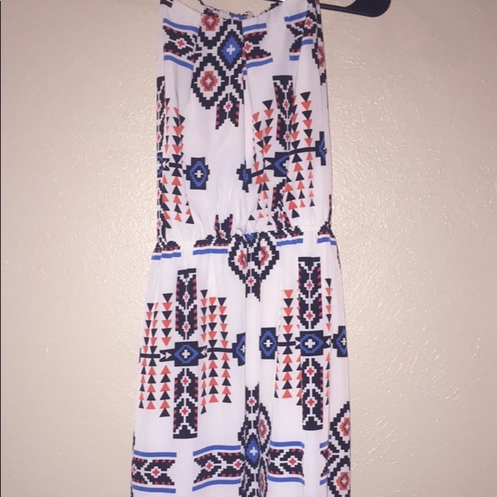 White Aztec dress