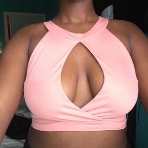 PINK CROP TOP