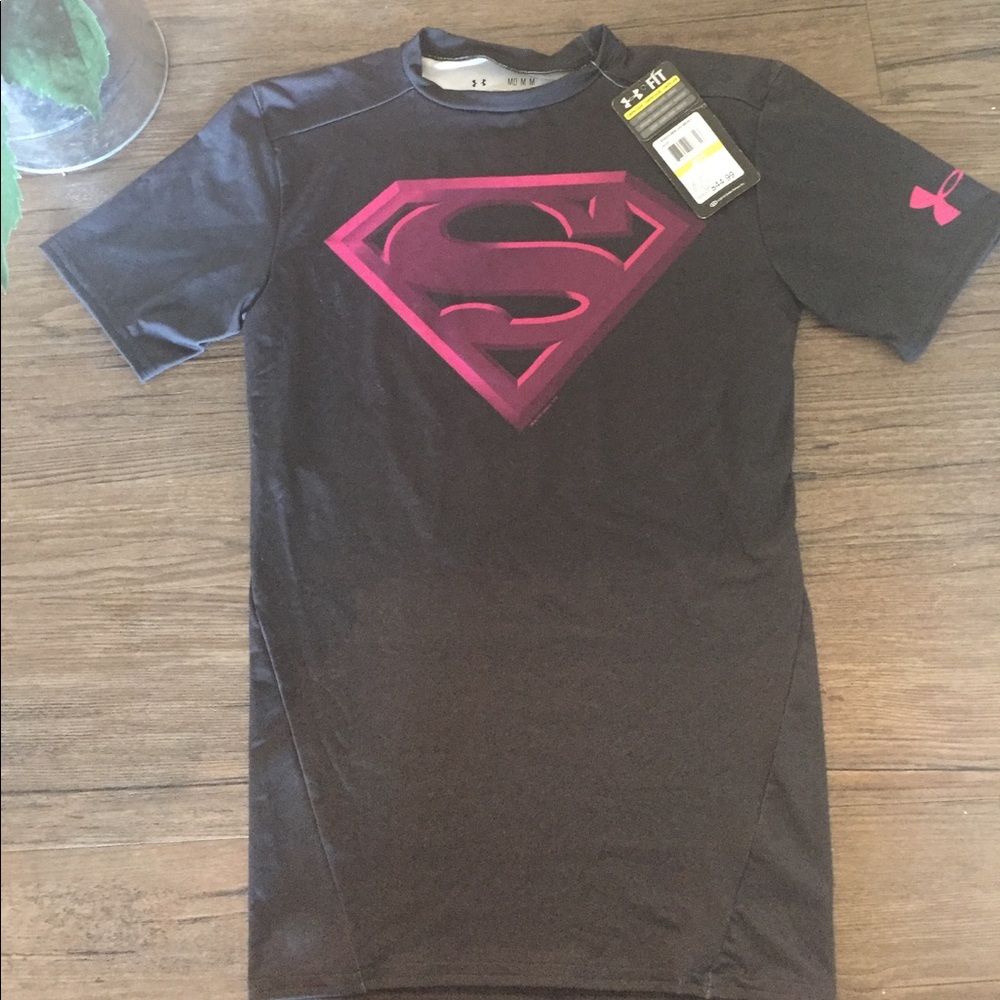 Pink superman shirt!