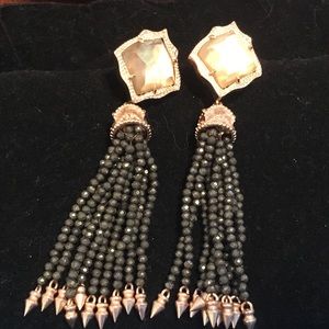 Misha Statement Earring in Rose Gold and pearl