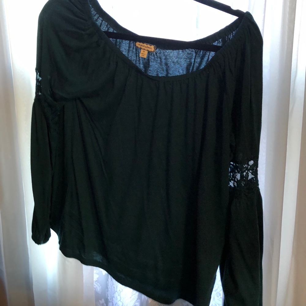 Lace off the shoulder blouse