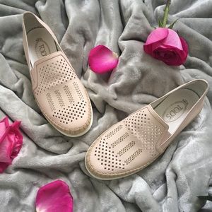 Tod’s Espadrilles Laser Cut sneakers pastel pink