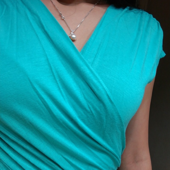 🌺 5/$25 Wet Seal Teal Turquoise Blouse Top - Picture 5 of 7