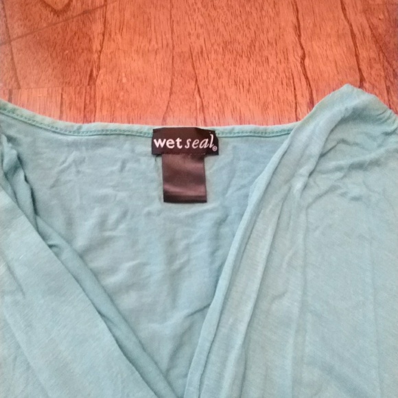 🌺 5/$25 Wet Seal Teal Turquoise Blouse Top - Picture 6 of 7