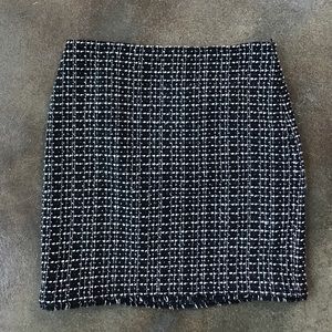 Black and White Tweed Ann Taylor skirt