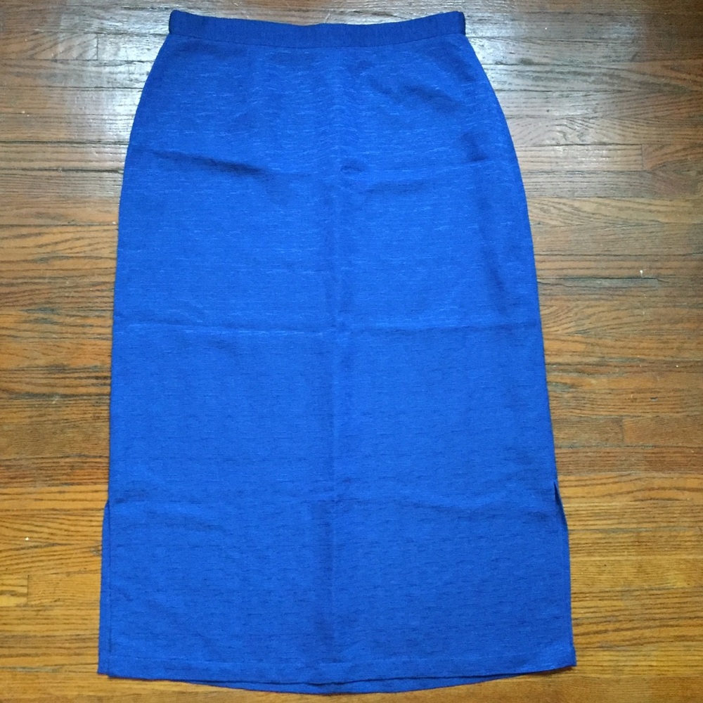 Nordstrom size 14 Blue Silk & Linen Skirt