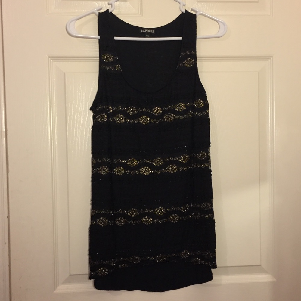 Express Black and Gold tank