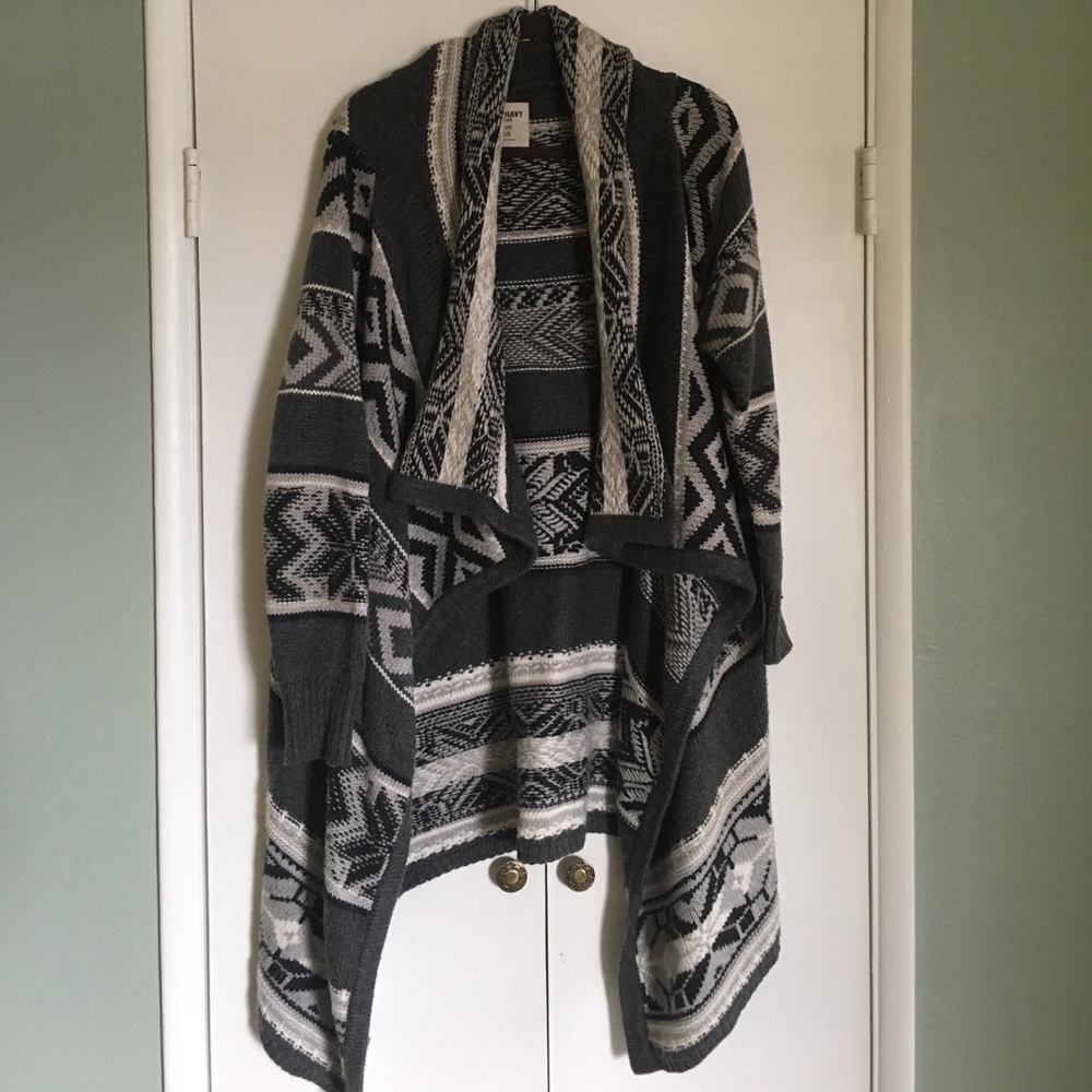 Old Navy 1x Oversized Open Front Sweater