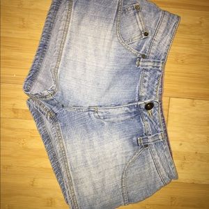 Light denim shorts